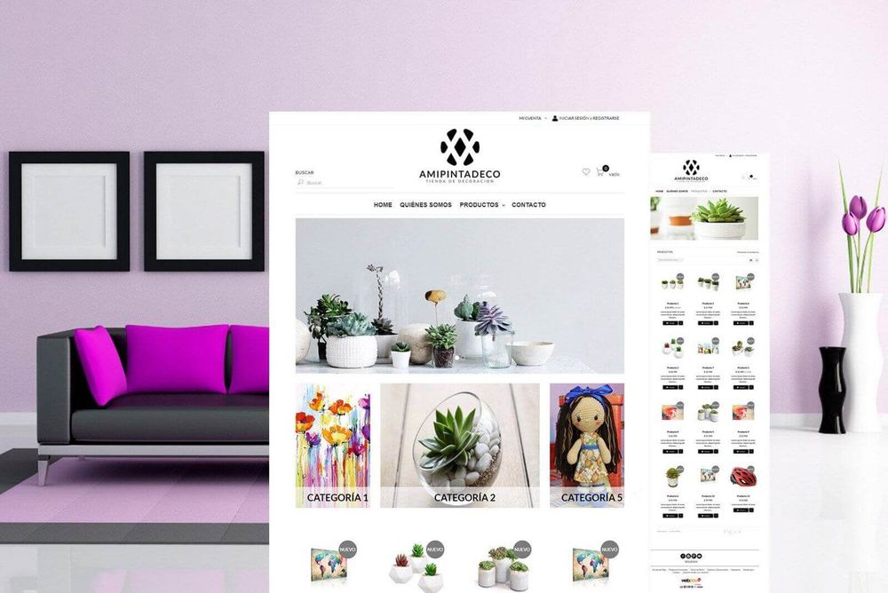 Tienda online Amipintadeco, e-commerce de artículos de decoración